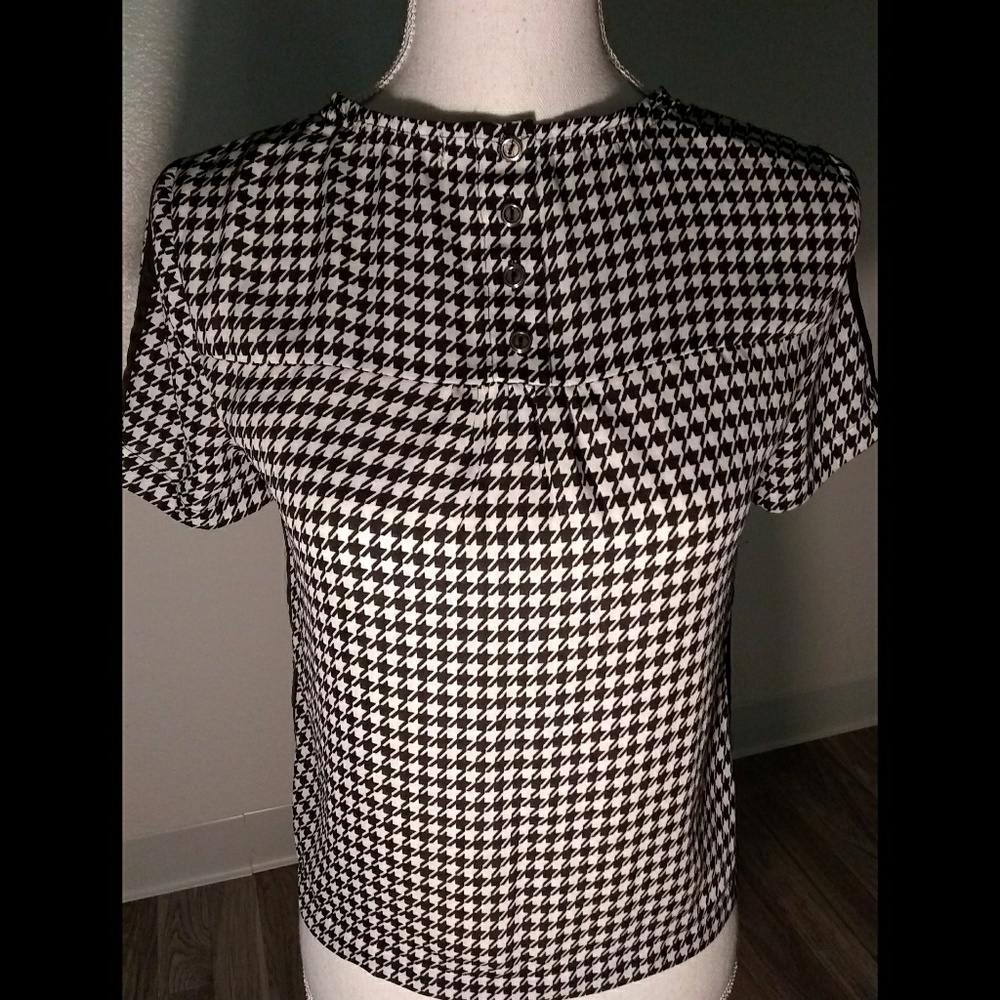 Black and White Blouse